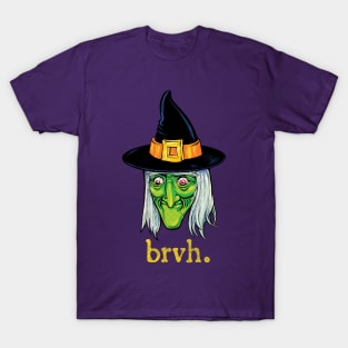 Retro Vintage Halloween Witch Having a Bruh Moment T-Shirt